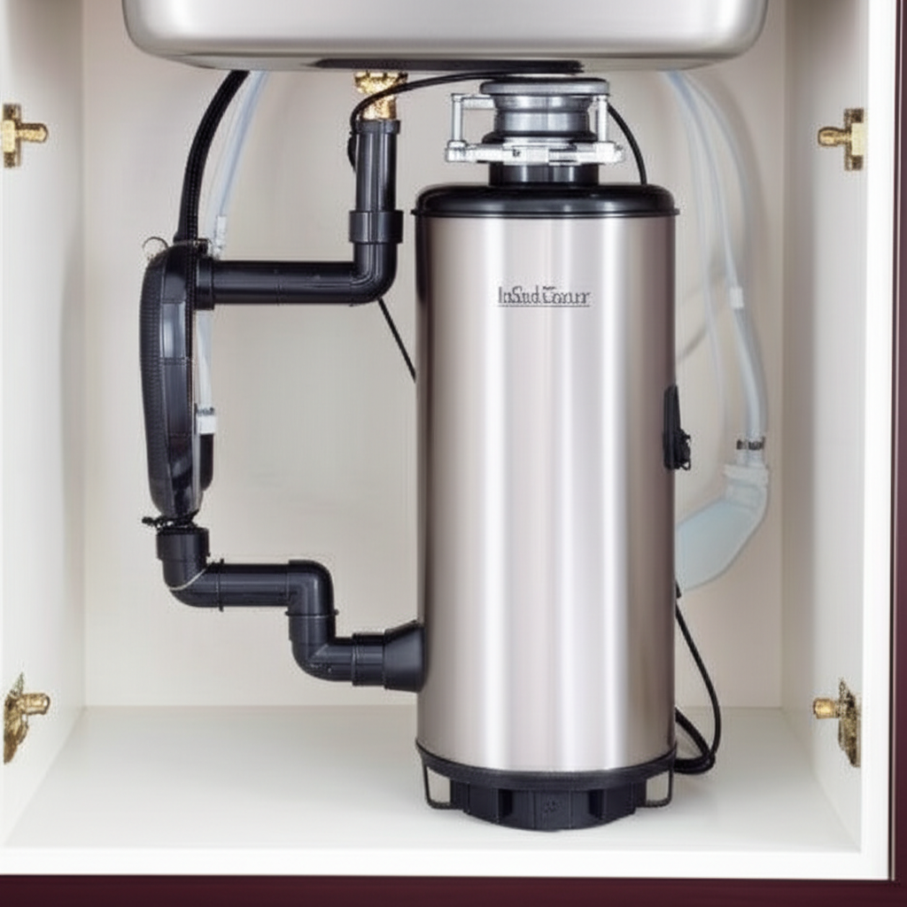 Premium garbage disposal unit under kitchen sink