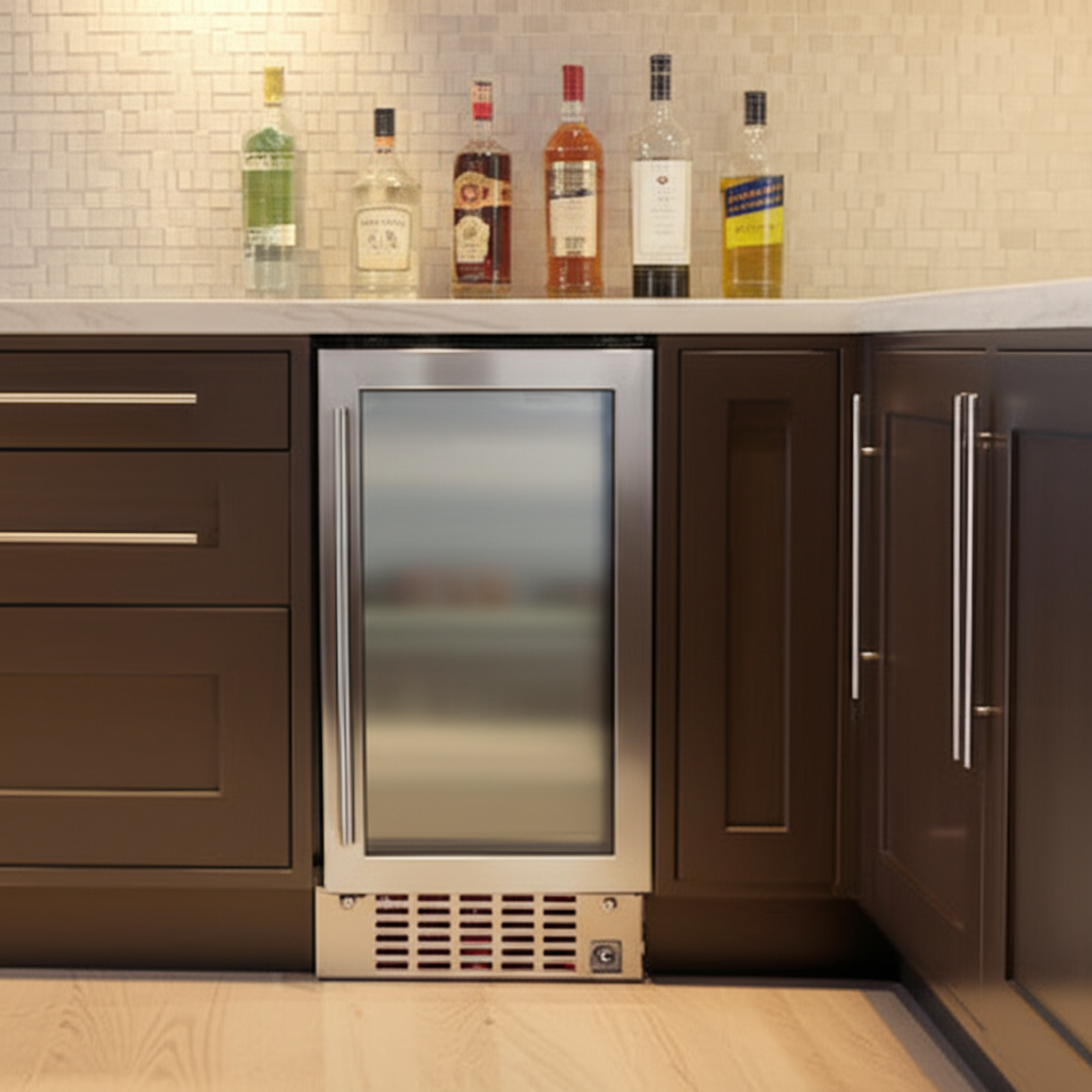 Built-in ice maker producing crystal clear ice